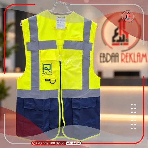 ملابس عمل عاكسة مع شعار