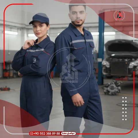 زي عمل للورش مع شعار — EBDAA