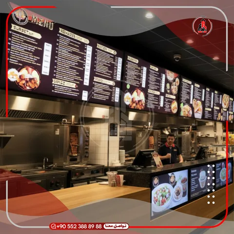 لوحات قائمة طعام داخل المطعم — Restaurant Menu
