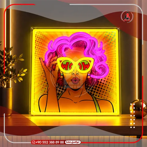 رسم نيون ليد مضيء للديكور — Pop Art