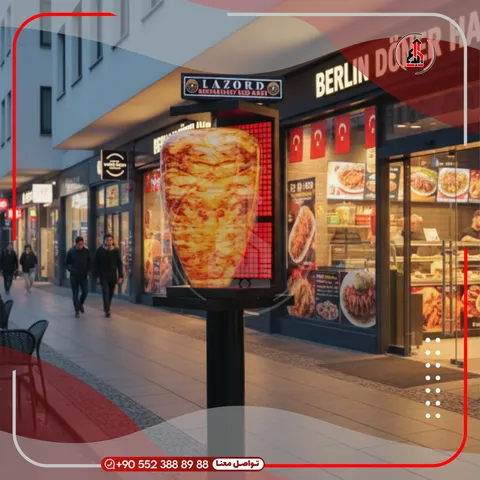 واجهة محل بلوحة وحروف بارزة — Berlin Döner