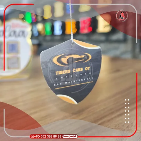 كرت معطّر إعلاني مع خيط تعليق — Tigers Cars