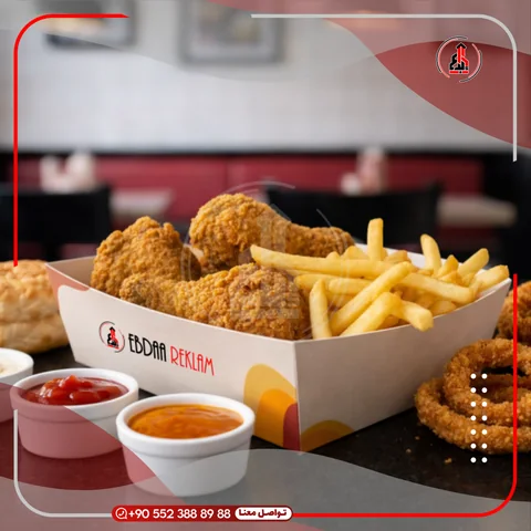 علبة وجبات كرتونية مطبوعة