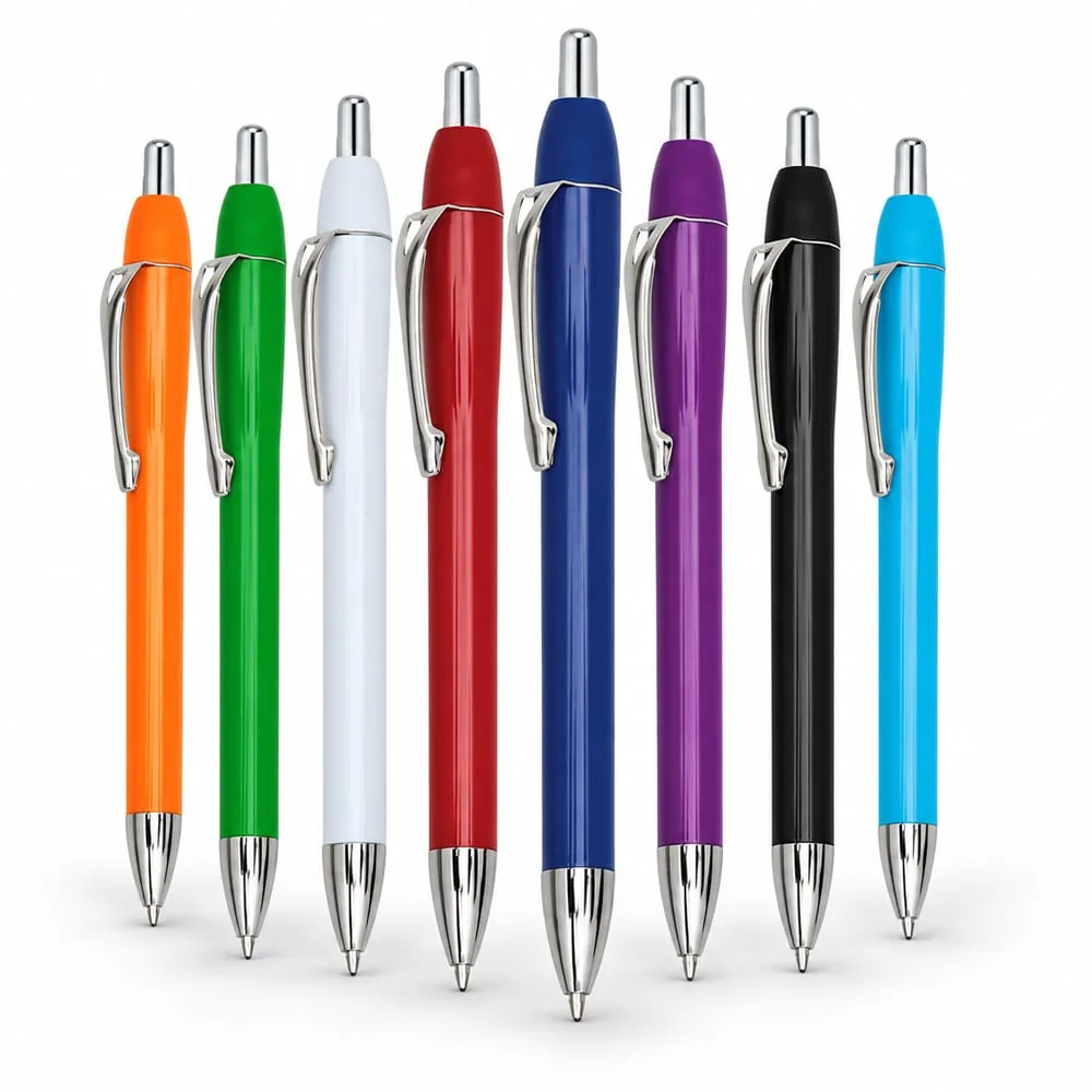 Plastic pen with metal details PLK-1100
