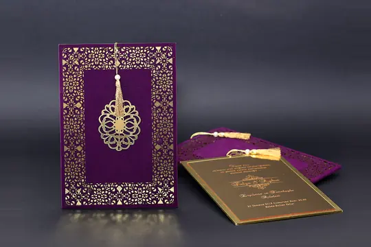 بطاقة زفاف فاخرة Alyans 2007-Krem – صورة 1