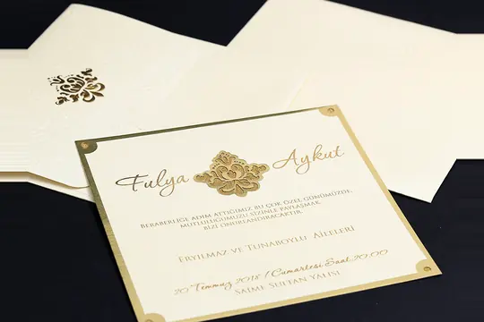بطاقة زفاف فاخرة Alyans 2026 – صورة 4