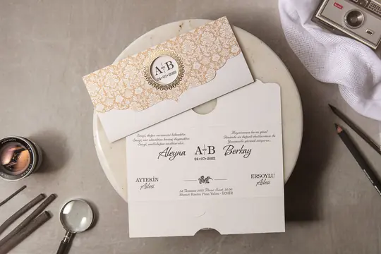 بطاقة زفاف Wedding 8307 – صورة 2