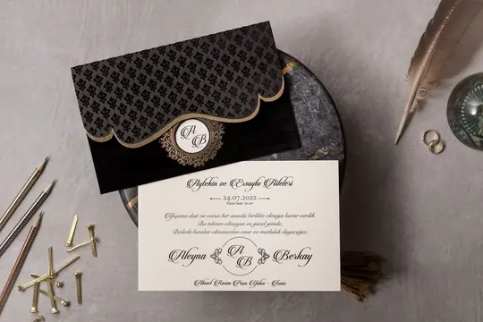 بطاقة زفاف Wedding 8327 – صورة 2