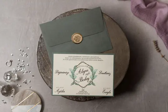 بطاقة زفاف Wedding 8381 – صورة 3