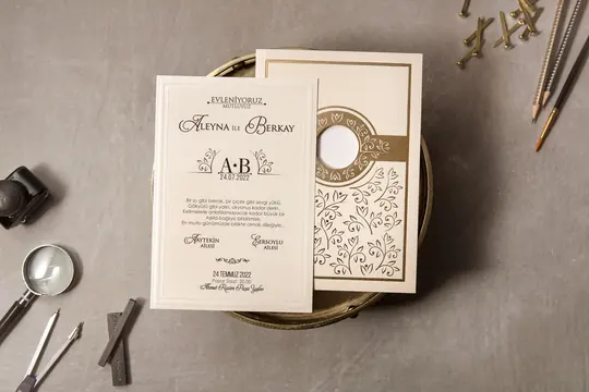 بطاقة زفاف Wedding 8390 – صورة 3