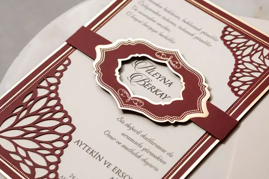 بطاقة زفاف Wedding 8392 – صورة 3