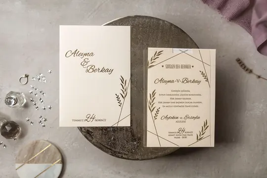 بطاقة زفاف Wedding 8401 – صورة 1