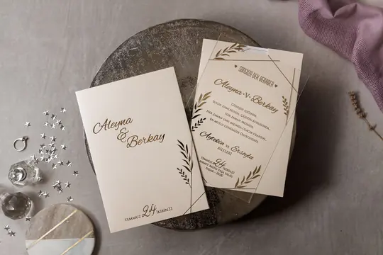 بطاقة زفاف Wedding 8401 – صورة 4