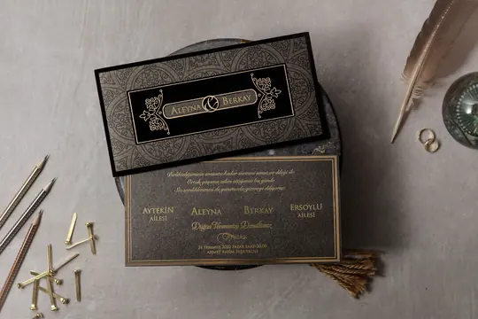 بطاقة زفاف Wedding 8404 – صورة 2