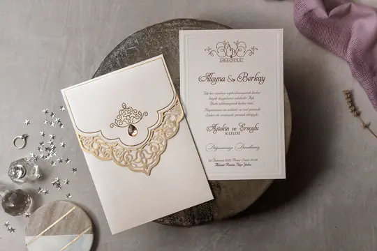 بطاقة زفاف Wedding 8407 – صورة 2
