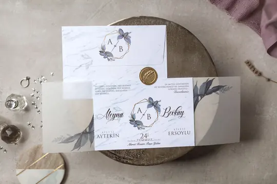 Wedding 8425 düğün davetiyesi modeli – görsel 2