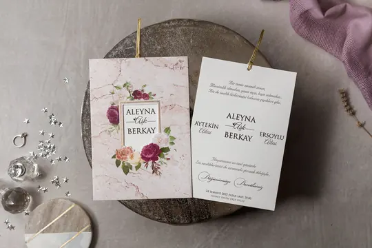 بطاقة زفاف Wedding 8430 – صورة 2