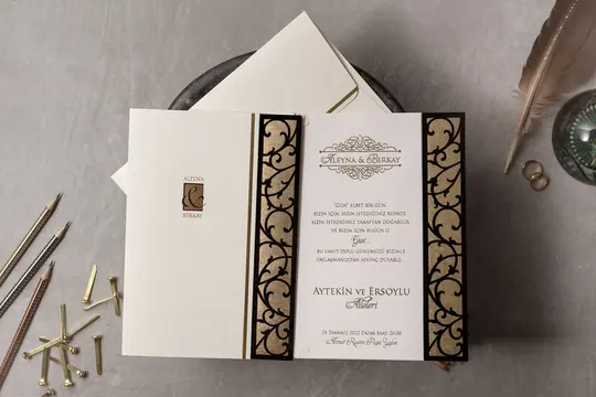 بطاقة زفاف Wedding 8435 – صورة 2
