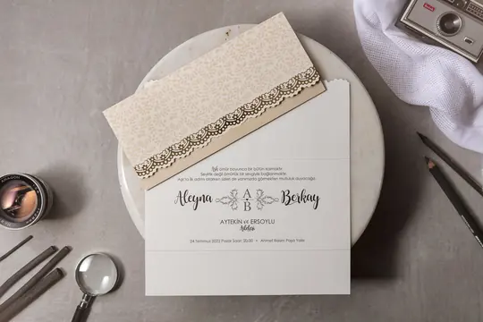 بطاقة زفاف Wedding 8454 – صورة 2
