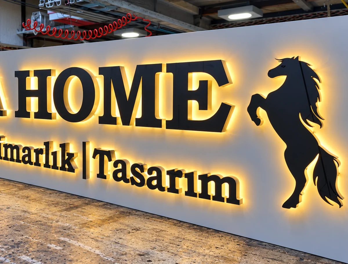 Backlit Chrome Stainless Steel Letter Sign — 3/5