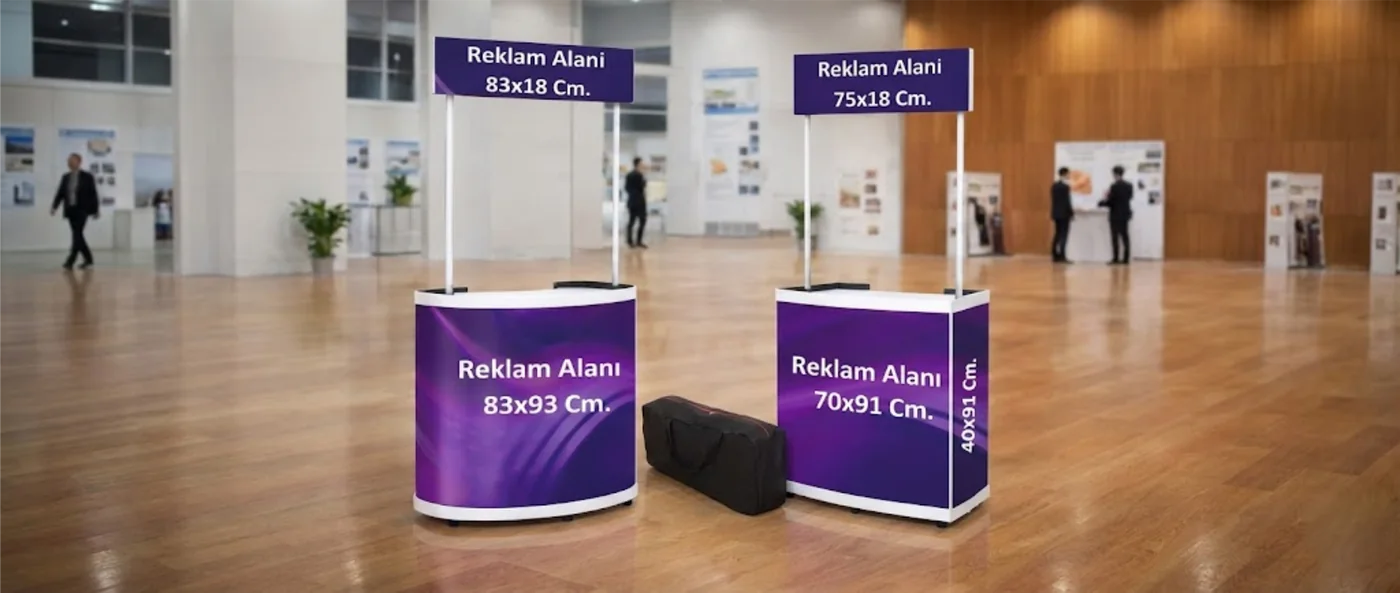 ستاند ترويج مطبوع مع حقيبة