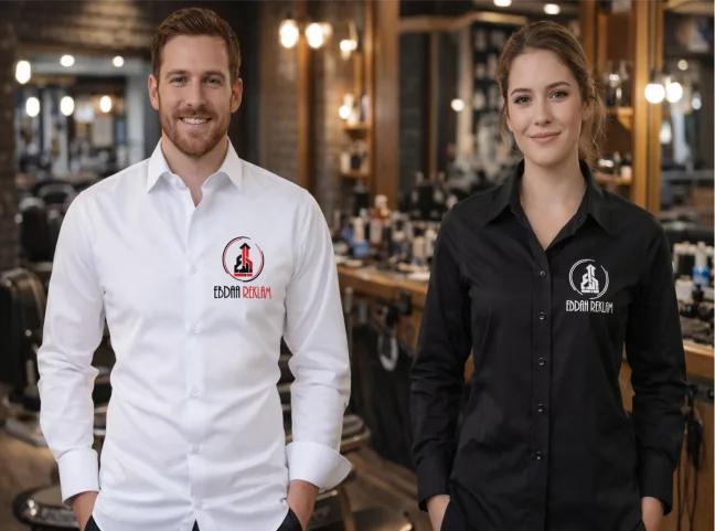 قميص بأكمام طويلة للزي الوظيفي