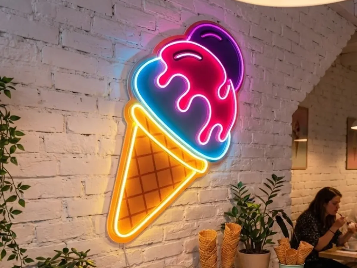 LED Neon Logo with UV Print IND03